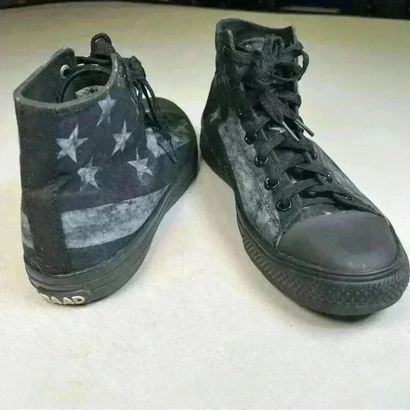 COPY - NEW RAAD BLACK AND WHITE FLAG HIGH TOPS MEN 10 WOMEN 11.5 - Picture 2 of 12
